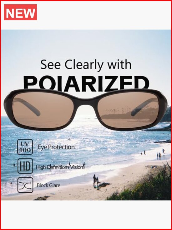 Polarized Retro Oval Sunglasses Trendy 90s Vintage Style main image 7